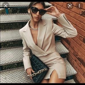 Size S Zara beige matching blazer and skirt set